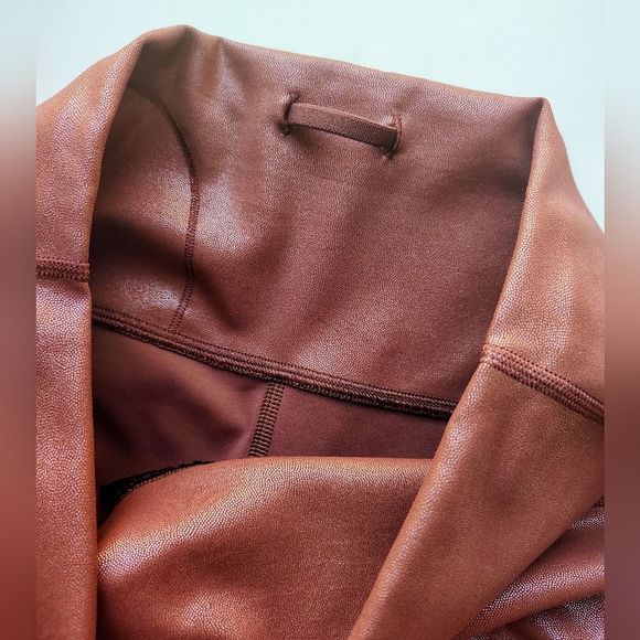 Lululemon wunder train high-rise Tight activewear metallic radiate red merlot - Picture 13 of 17